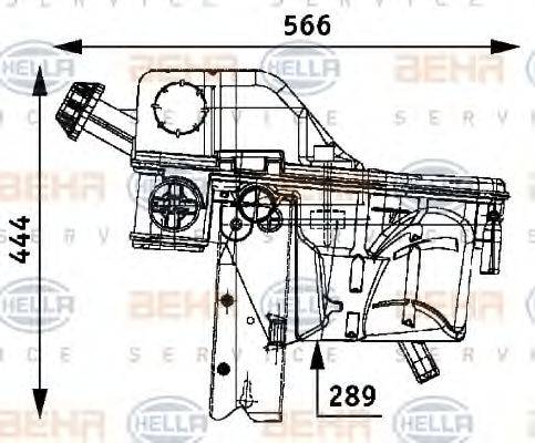 HELLA 8MA376705081 Компенсаційний бак, охолоджуюча рідина