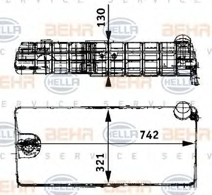 HELLA 8MA376705231 Компенсаційний бак, охолоджуюча рідина