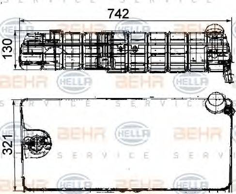 HELLA 8MA376705251 Компенсаційний бак, охолоджуюча рідина