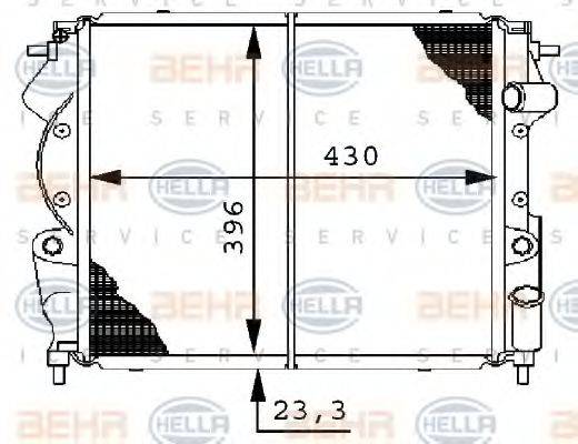 HELLA 8MK376706391 Радіатор, охолодження двигуна