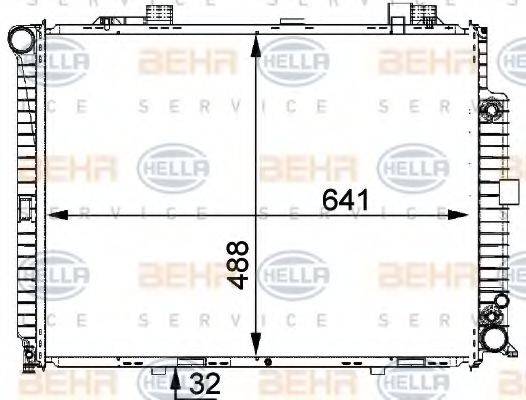 HELLA 8MK376711151 Радіатор, охолодження двигуна