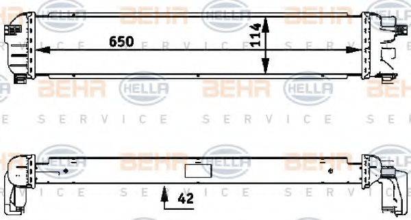 HELLA 8MK376717421 Радіатор, охолодження двигуна