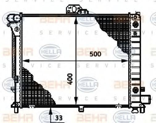 HELLA 8MK376720781 Радіатор, охолодження двигуна