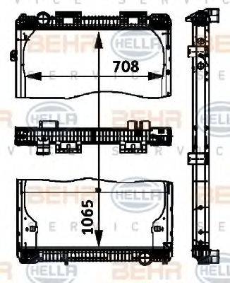 HELLA 8MK376721471 Радіатор, охолодження двигуна