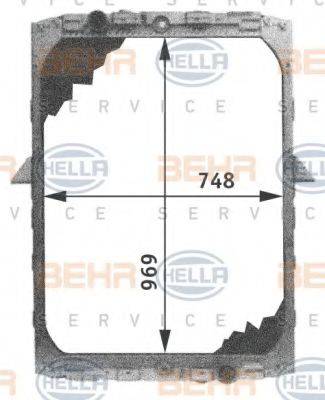 HELLA 8MK376721511 Радіатор, охолодження двигуна