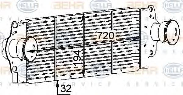 HELLA 8ML376723511 Інтеркулер