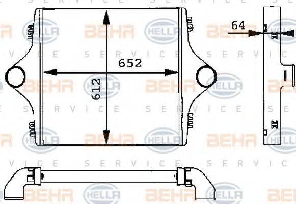 HELLA 8ML376723741 Інтеркулер