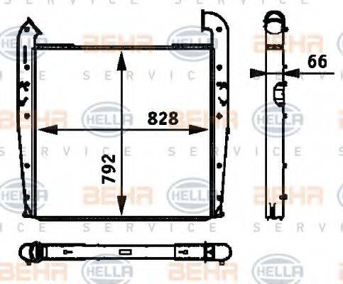 HELLA 8ML376724041 Інтеркулер