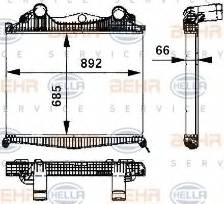 HELLA 8ML376724211 Інтеркулер