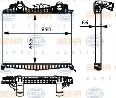 HELLA 8ML376724221 Інтеркулер