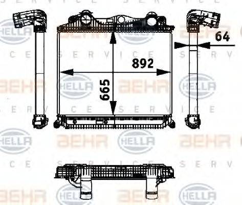 HELLA 8ML376724321 Інтеркулер