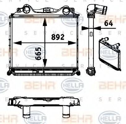 HELLA 8ML376724371 Інтеркулер