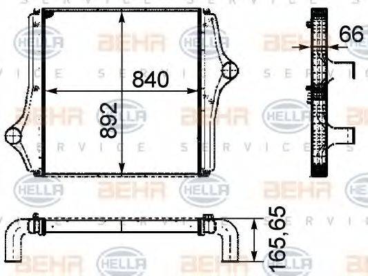 HELLA 8ML376724431 Інтеркулер