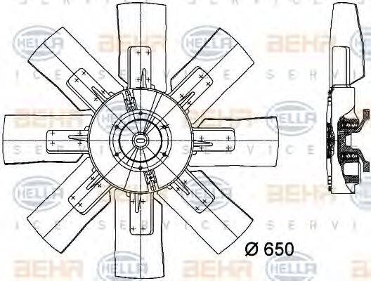 HELLA 8MV376728101 Вентилятор, охолодження двигуна