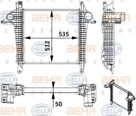 HELLA 8ML376728701 Інтеркулер