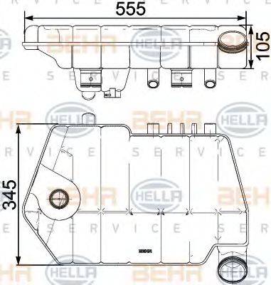 HELLA 8MA376731621 Компенсаційний бак, охолоджуюча рідина