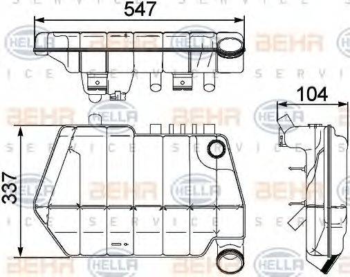 HELLA 8MA376731631 Компенсаційний бак, охолоджуюча рідина