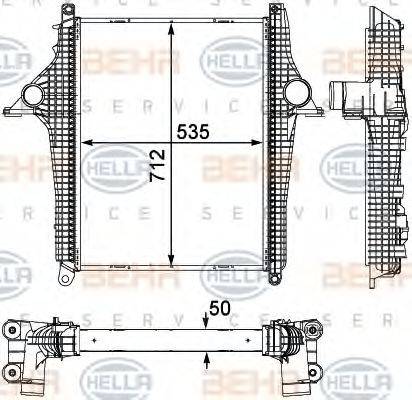 HELLA 8ML376733401 Інтеркулер