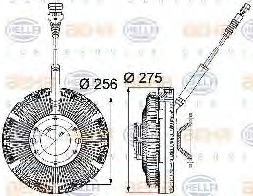 HELLA 8MV376734781 Зчеплення, вентилятор радіатора