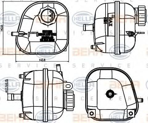 HELLA 8MA376737181 Компенсаційний бак, охолоджуюча рідина