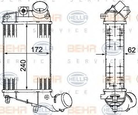 HELLA 8ML376746561 Інтеркулер