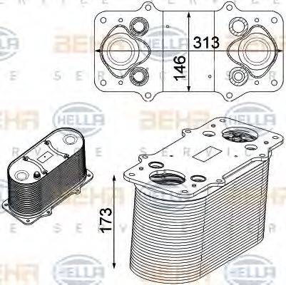 HELLA 8ML376750511 Інтеркулер