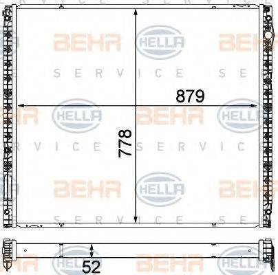 HELLA 8MK376750571 Низькотемпературний охолоджувач, інтеркулер