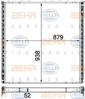 HELLA 8MK376750581 Низькотемпературний охолоджувач, інтеркулер