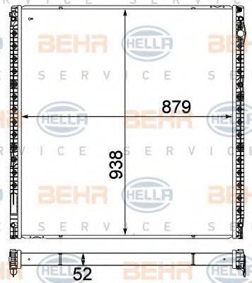 HELLA 8MK376750591 Низькотемпературний охолоджувач, інтеркулер