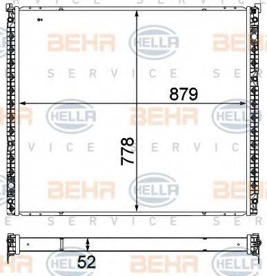 HELLA 8MK376750601 Низькотемпературний охолоджувач, інтеркулер