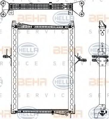 HELLA 8MK376755411 Низькотемпературний охолоджувач, інтеркулер