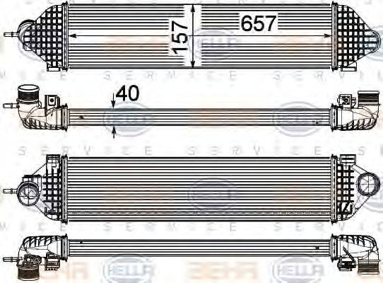 HELLA 8ML376755621 Інтеркулер