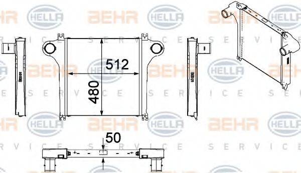 HELLA 8ML376756071 Інтеркулер