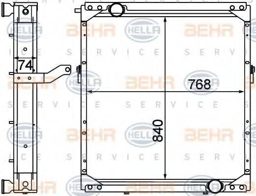 HELLA 8MK376774501 Радіатор, охолодження двигуна