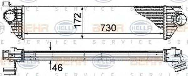 HELLA 8ML376787411 Інтеркулер