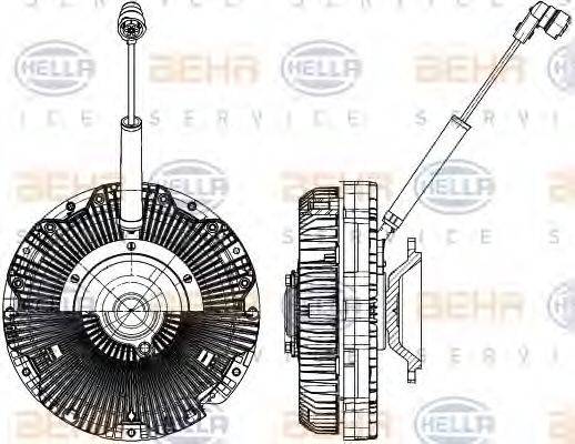 HELLA 8MV376791151 Зчеплення, вентилятор радіатора