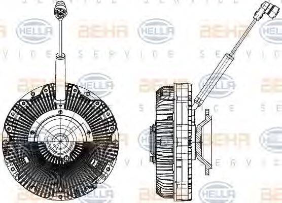 HELLA 8MV376791161 Зчеплення, вентилятор радіатора