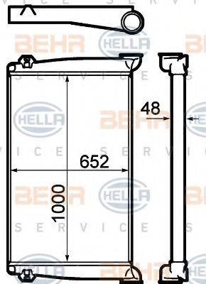 HELLA 8ML376792001 Інтеркулер