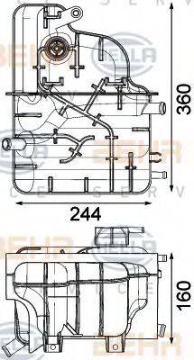 HELLA 8MA376903031 Компенсаційний бак, охолоджуюча рідина