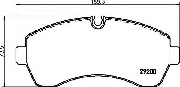 HELLA 8DB355005531 Комплект гальмівних колодок, дискове гальмо