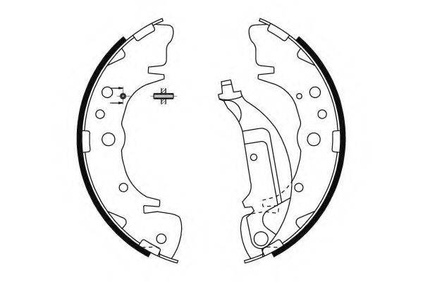 HELLA 8DB355000351 Комплект гальмівних колодок