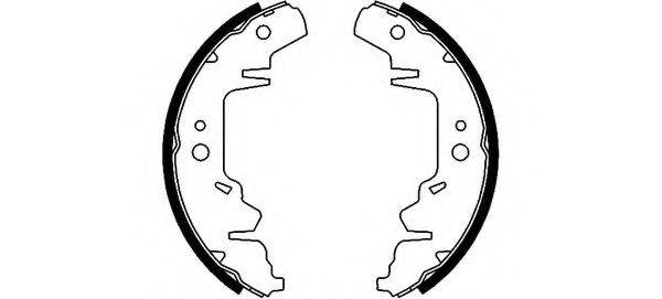 HELLA 8DB355001711 Комплект гальмівних колодок