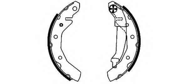 HELLA 8DB355002561 Комплект гальмівних колодок