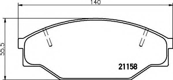 HELLA 8DB355006121 Комплект гальмівних колодок, дискове гальмо