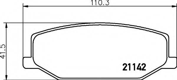 HELLA 8DB355006161 Комплект гальмівних колодок, дискове гальмо