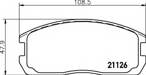 HELLA 8DB355006201 Комплект гальмівних колодок, дискове гальмо