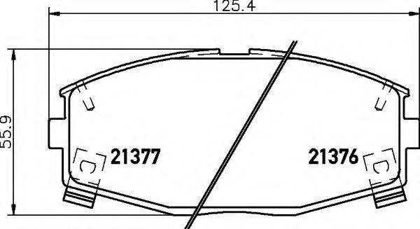 HELLA 8DB355006241 Комплект гальмівних колодок, дискове гальмо