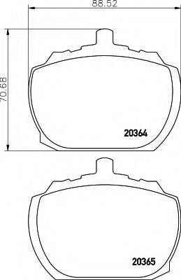 HELLA 8DB355007091 Комплект гальмівних колодок, дискове гальмо