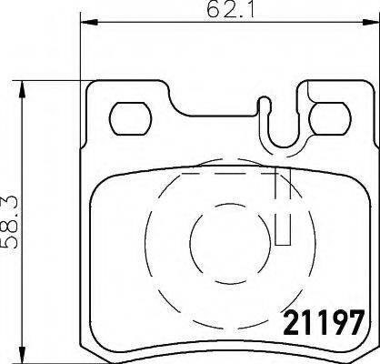 HELLA 8DB355007361 Комплект гальмівних колодок, дискове гальмо