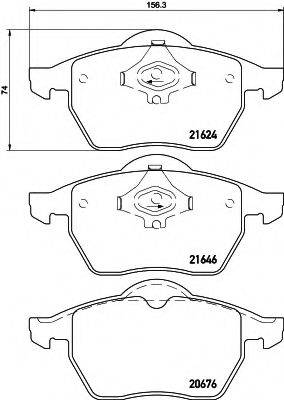 HELLA 8DB355007881 Комплект гальмівних колодок, дискове гальмо